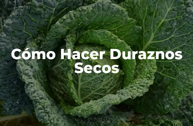 Cómo Hacer Duraznos Secos