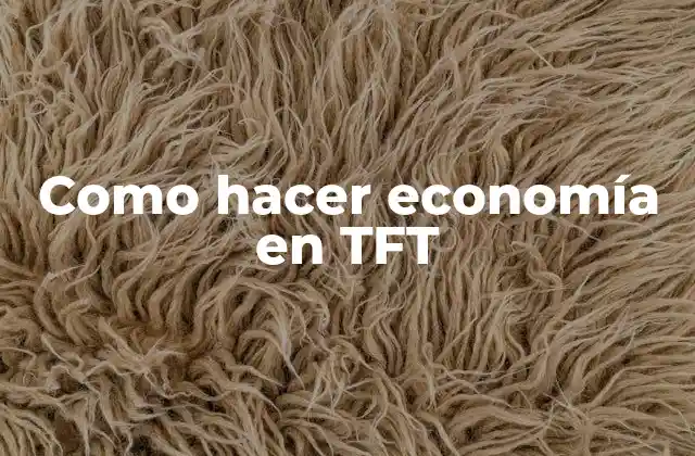 Como Hacer Economía en Tft