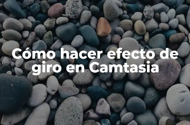 Cómo Hacer Efecto de Giro en Camtasia