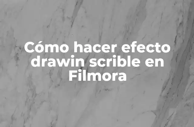 Cómo Hacer Efecto Drawin Scrible en Filmora
