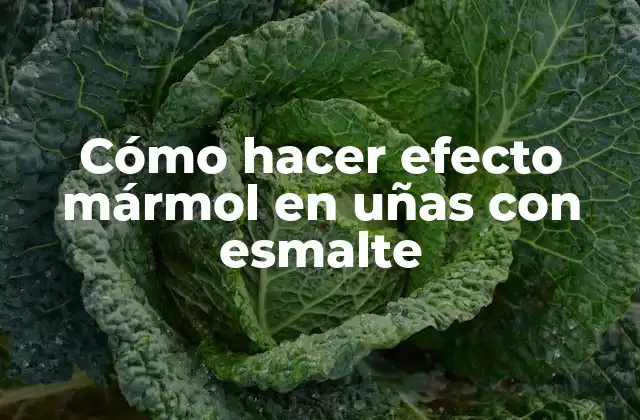 Cómo Hacer Efecto Mármol en Uñas con Esmalte