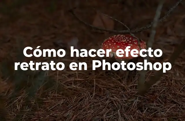 Cómo Hacer Efecto Retrato en Photoshop
