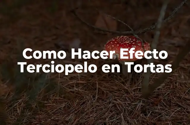 ¿Qué es el Efecto Terciopelo en Tortas y para Qué Sirve?