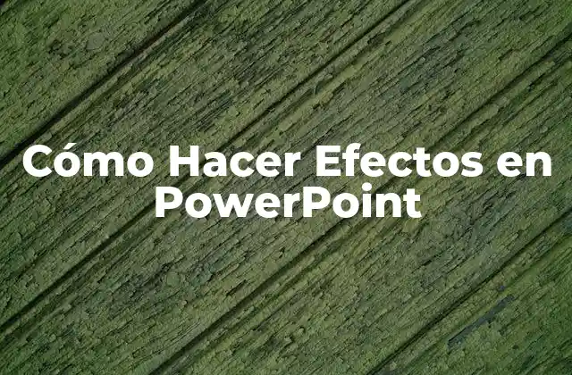 Cómo Hacer Efectos en Powerpoint 2 Cómo Hacer Efectos en PowerPoint