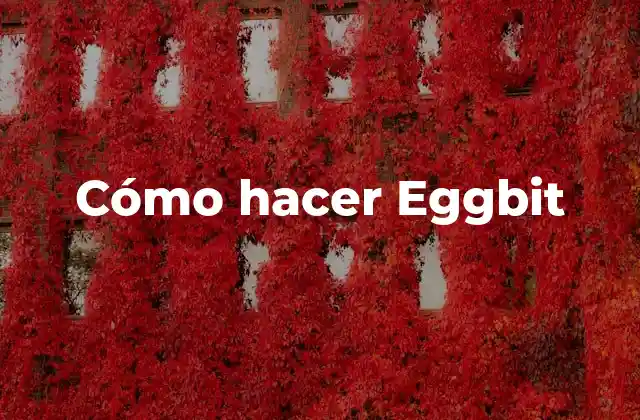 Cómo Hacer Eggbit