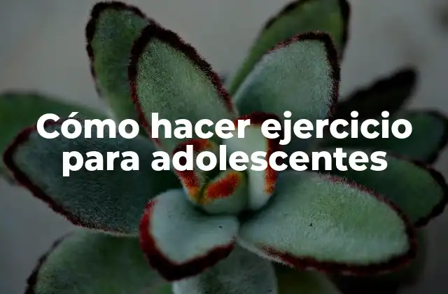 Cómo Hacer Ejercicio para Adolescentes