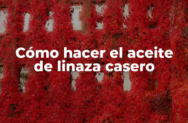 Cómo Hacer el Aceite de Linaza Casero