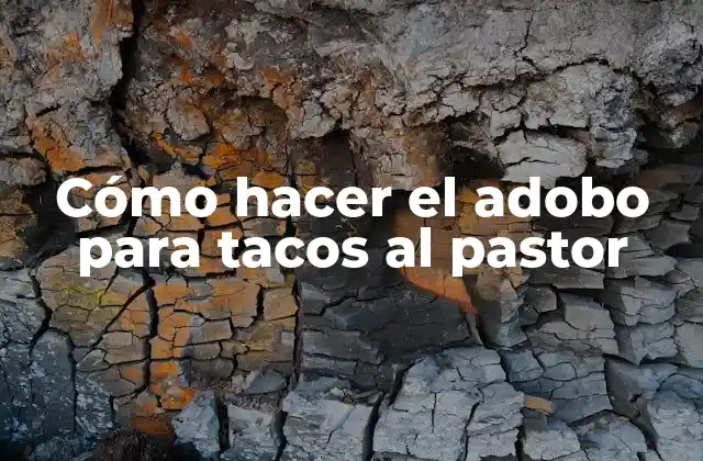 Cómo Hacer el Adobo para Tacos Al Pastor