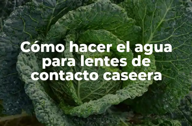 Cómo Hacer el Agua para Lentes de Contacto Caseera 2 Cómo hacer el agua para lentes de contacto caseera