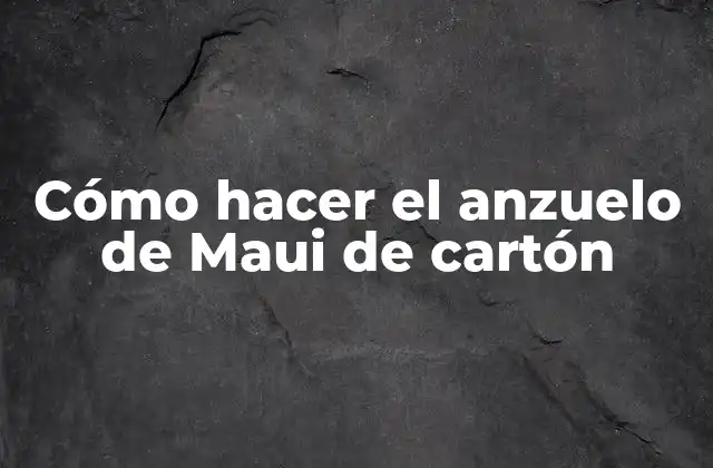 Cómo Hacer el Anzuelo de Maui de Cartón