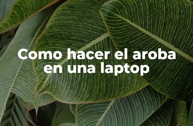 Como Hacer el Aroba en una Laptop