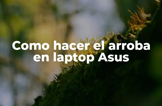 Como Hacer el Arroba en Laptop Asus