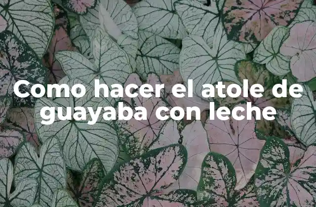 Como Hacer el Atole de Guayaba con Leche 2 El atole de guayaba con leche, una bebida tradicional