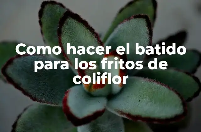 Como Hacer el Batido para los Fritos de Coliflor