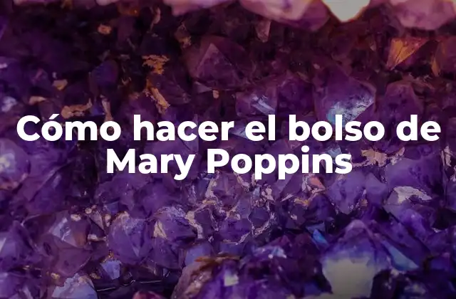Cómo Hacer el Bolso de Mary Poppins