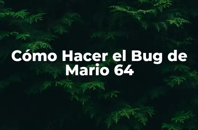 Cómo Hacer el Bug de Mario 64 2 ¿Qué es el Bug de Mario 64?
