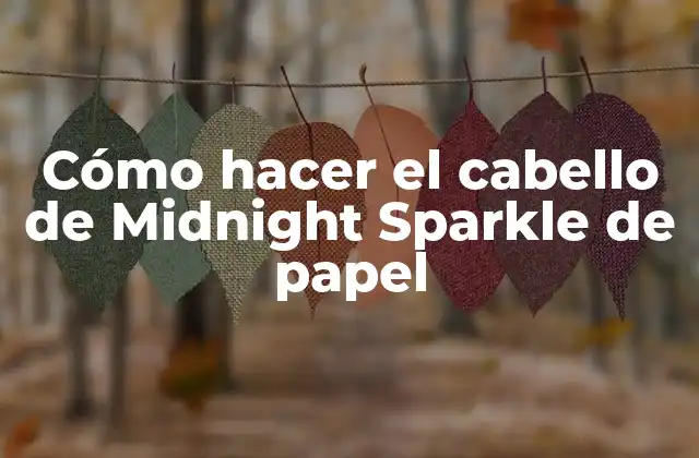 ¿Qué es el cabello de Midnight Sparkle de papel?