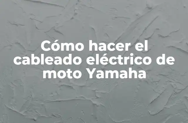 Cómo Hacer el Cableado Eléctrico de Moto Yamaha