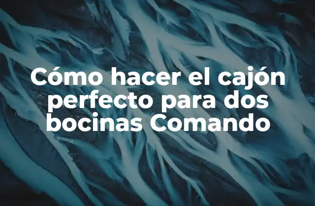 Cómo Hacer el Cajón Perfecto para Dos Bocinas Comando