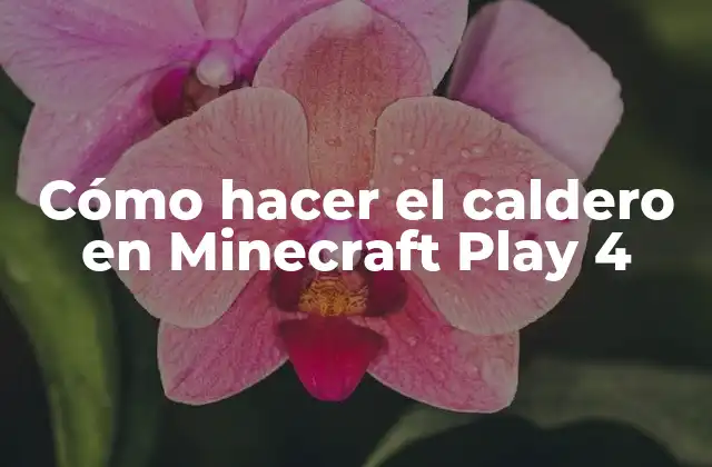 Cómo Hacer el Caldero en Minecraft Play 4