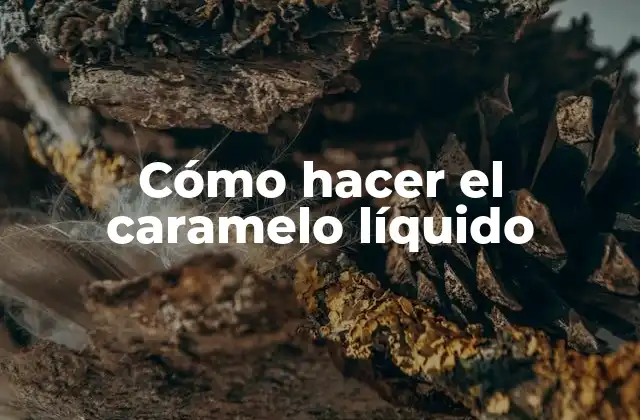 Cómo Hacer el Caramelo Líquido