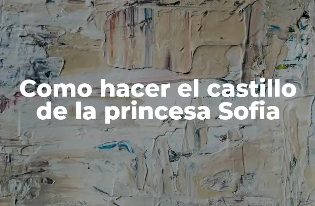 Como Hacer el Castillo de la Princesa Sofia 2 ¿Qué es el castillo de la princesa Sofia?