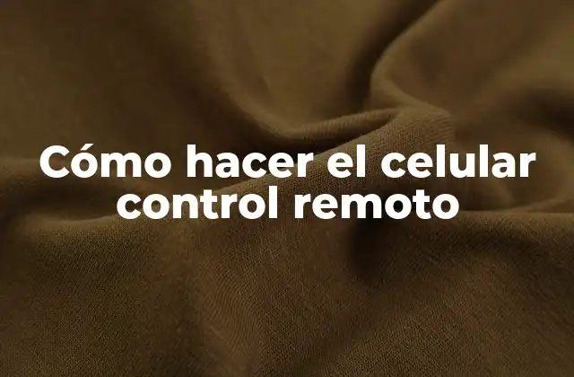 ¿Qué es un Celular Control Remoto y para qué Sirve?