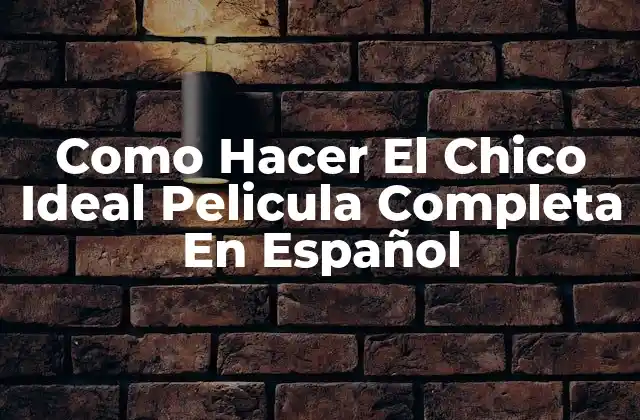 Como Hacer el Chico Ideal Pelicula Completa en Español