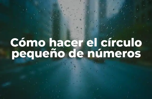 Cómo Hacer el Círculo Pequeño de Números 2 Cómo hacer el círculo pequeño de números