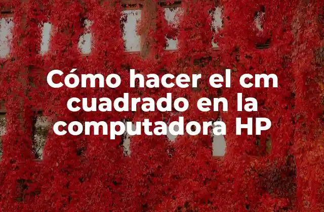 Cómo Hacer el Cm Cuadrado en la Computadora Hp 2 Cómo hacer el cm cuadrado en la computadora HP