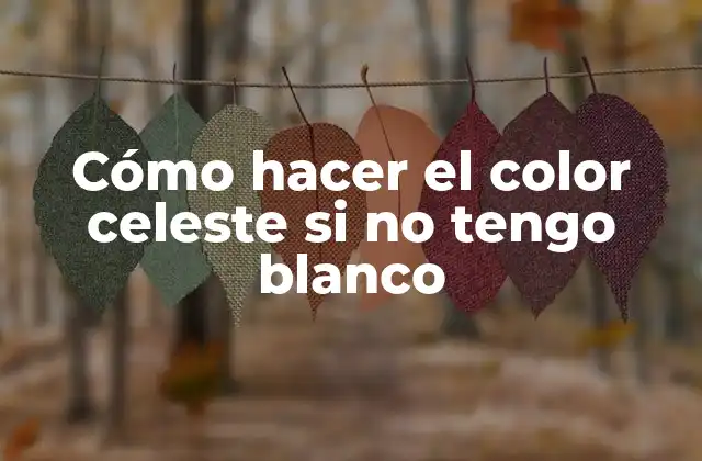 Cómo Hacer el Color Celeste Si No Tengo Blanco 2 Cómo hacer el color celeste si no tengo blanco