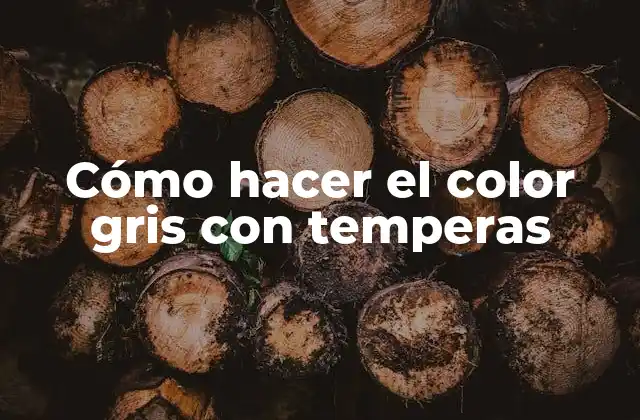 Cómo Hacer el Color Gris con Temperas