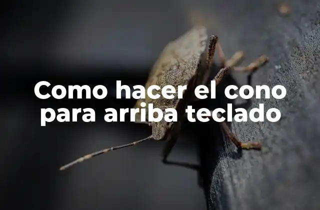 Como Hacer el Cono para Arriba Teclado