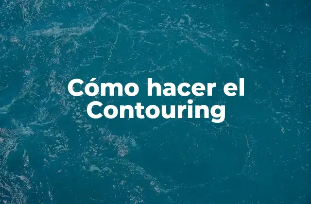 Cómo Hacer el Contouring