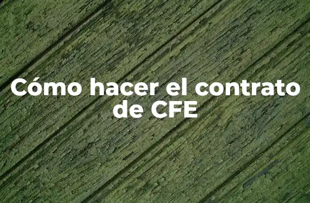 ¿Qué es el contrato de CFE y para qué sirve?
