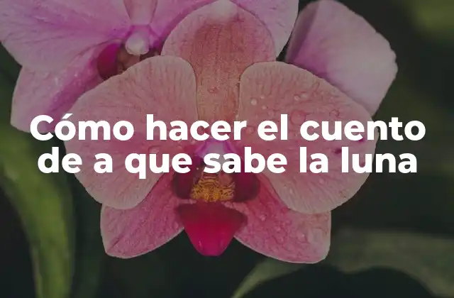 Cómo Hacer el Cuento de a que Sabe la Luna