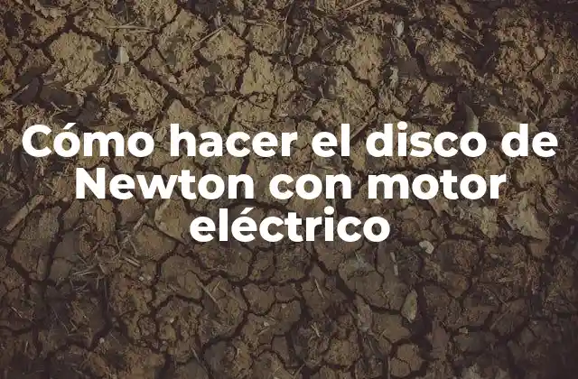 ¿Qué es el disco de Newton con motor eléctrico?