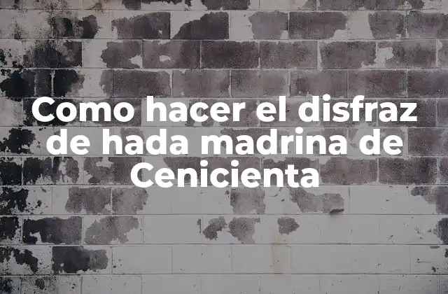 Como Hacer el Disfraz de Hada Madrina de Cenicienta 2 ¿Qué es la hada madrina de Cenicienta?