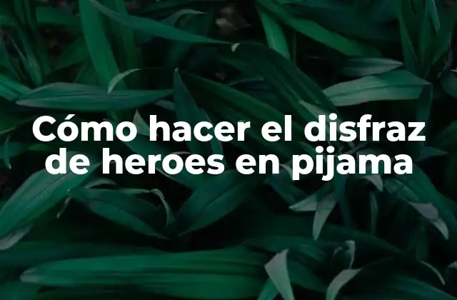 Cómo Hacer el Disfraz de Heroes en Pijama