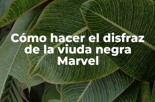 Cómo Hacer el Disfraz de la Viuda Negra Marvel