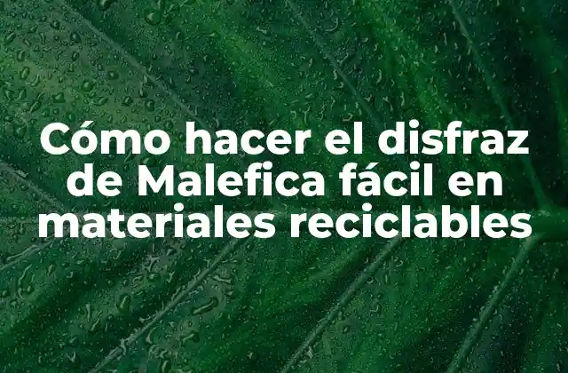Cómo Hacer el Disfraz de Malefica Fácil en Materiales Reciclables