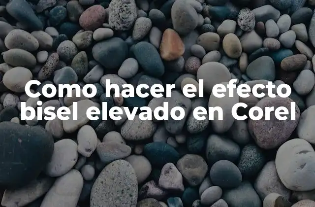 Como Hacer el Efecto Bisel Elevado en Corel