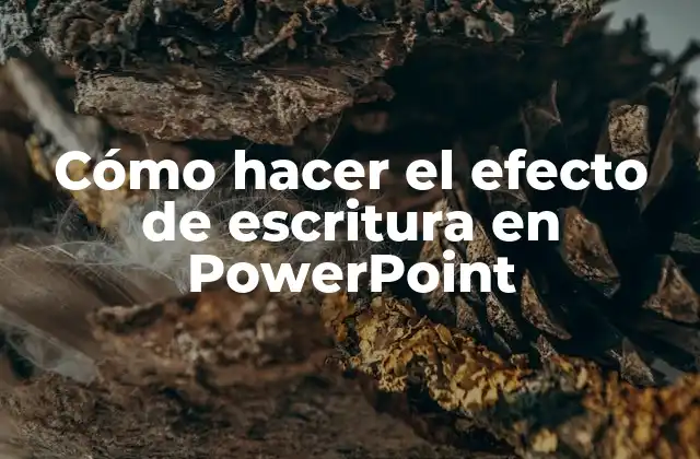 Cómo Hacer el Efecto de Escritura en Powerpoint 2 ¿Qué es el efecto de escritura en PowerPoint y para qué sirve?