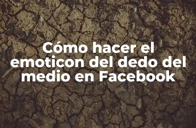 Cómo Hacer el Emoticon Del Dedo Del Medio en Facebook