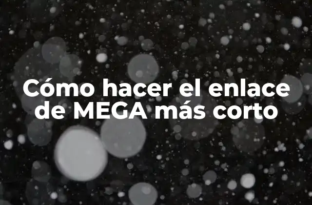 Cómo Hacer el Enlace de Mega Más Corto