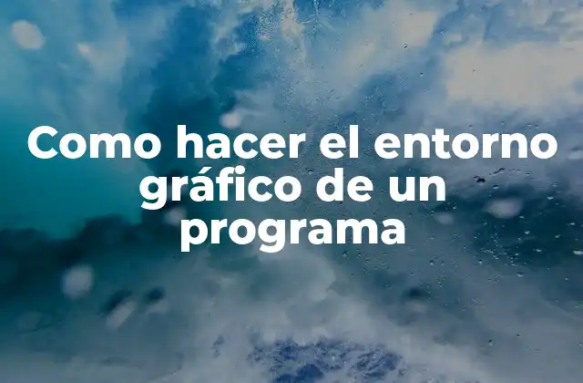 Como Hacer el Entorno Gráfico de un Programa