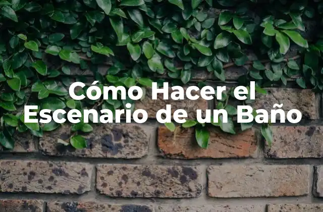 Cómo Hacer el Escenario de un Baño
