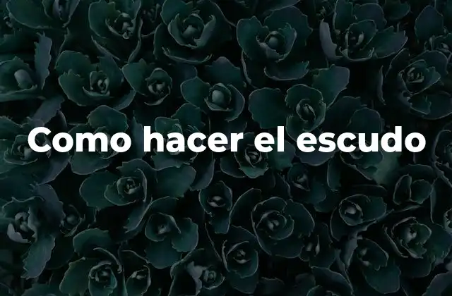 Como Hacer el Escudo