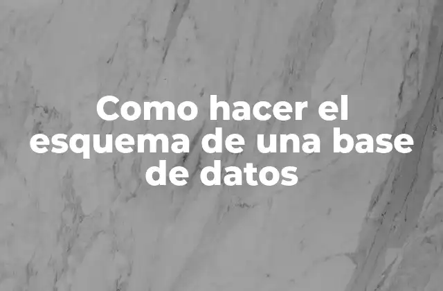 Qué es un esquema de base de datos