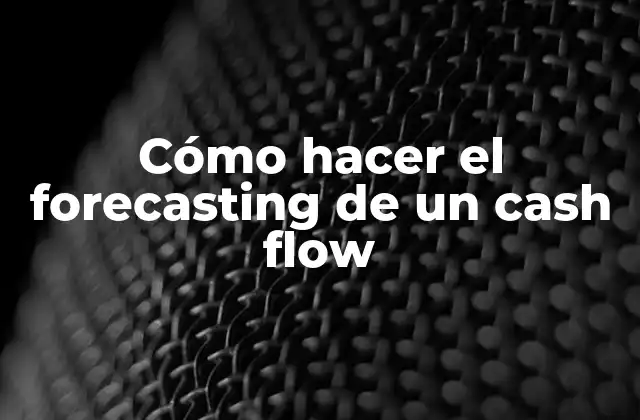 Cómo Hacer el Forecasting de un Cash Flow